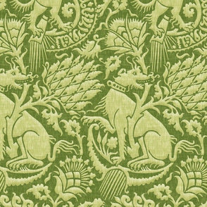 Contessa Renaissance Damask / Vert