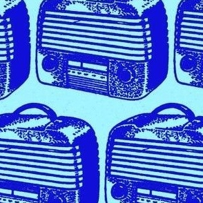 Nifty Fifties Pop Art Portable Radio (blue)