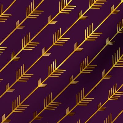 Gold Arrows Beaucoup in Plum