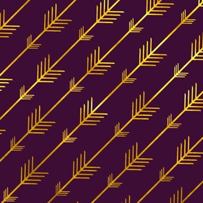 Gold Arrows Beaucoup in Plum
