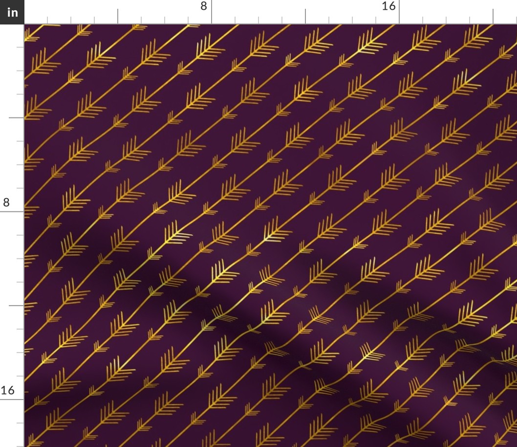 Gold Arrows Beaucoup in Plum