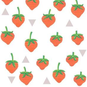 Strawberries + Triangles