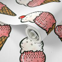 Strawberry Ice Cream Cones