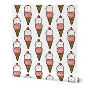 Strawberry Ice Cream Cones