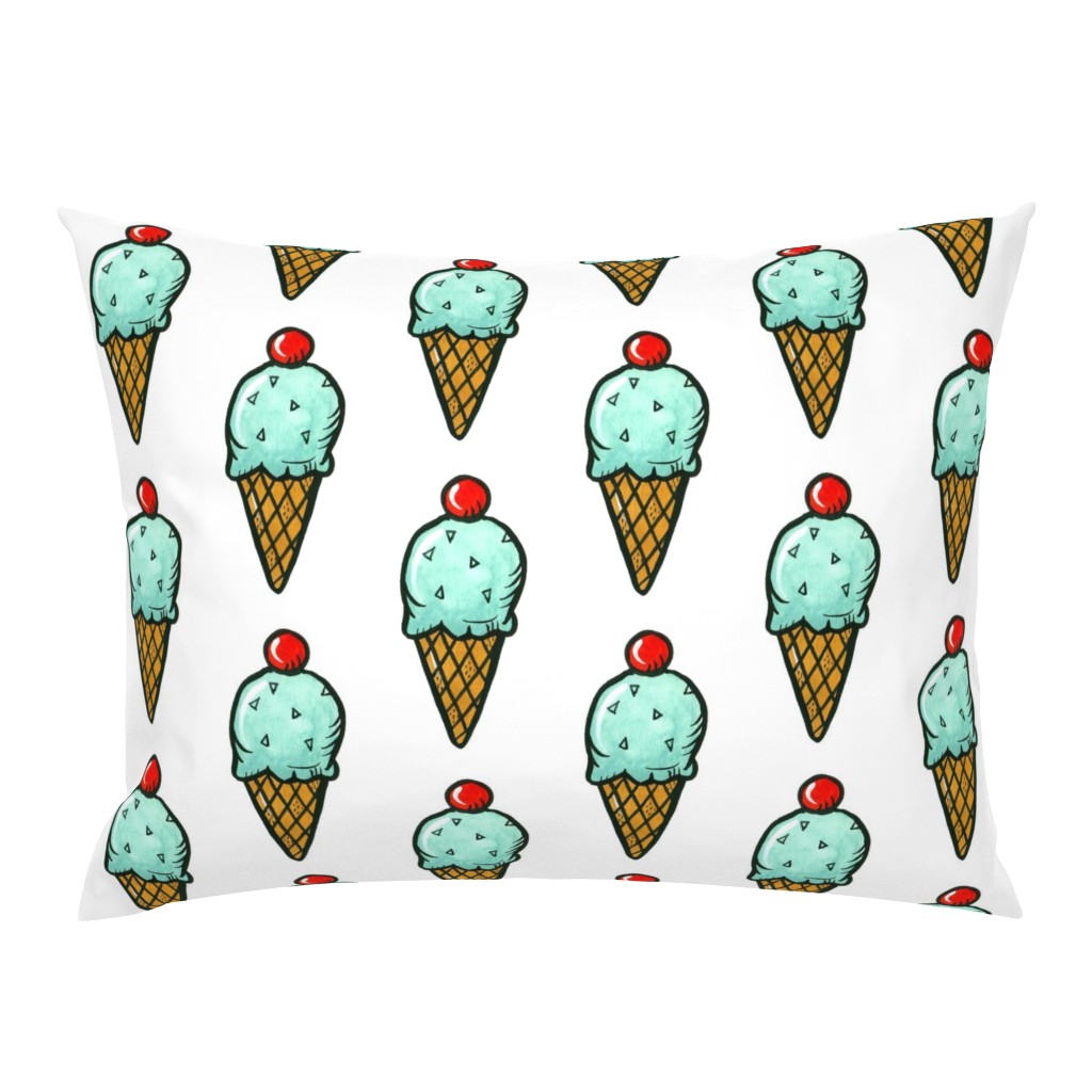 Mint Ice Cream Cones - Larger