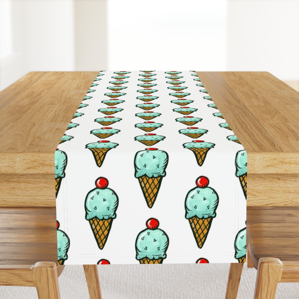 Mint Ice Cream Cones - Larger