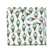 Mint Ice Cream Cones - Larger