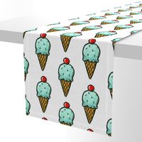 Mint Ice Cream Cones - Larger