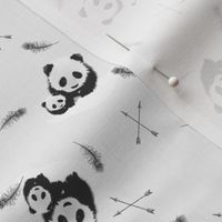 Panda Family with Arrows & Feathers