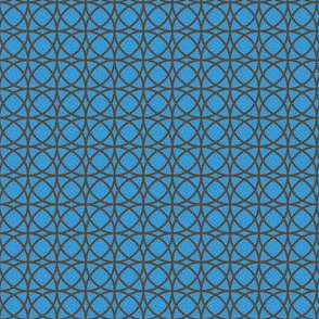 circles brown on turquoise