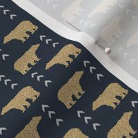 glitter bear navy chevron design in tiny bears