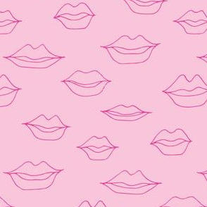 lips outlines pink
