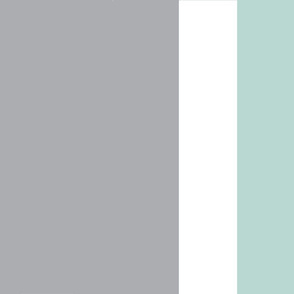 Gray White Mint Vertical Stripe