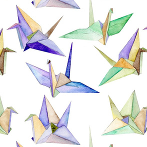 Origami Cranes - large