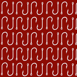 fish hooks// red - LARGE Scale
