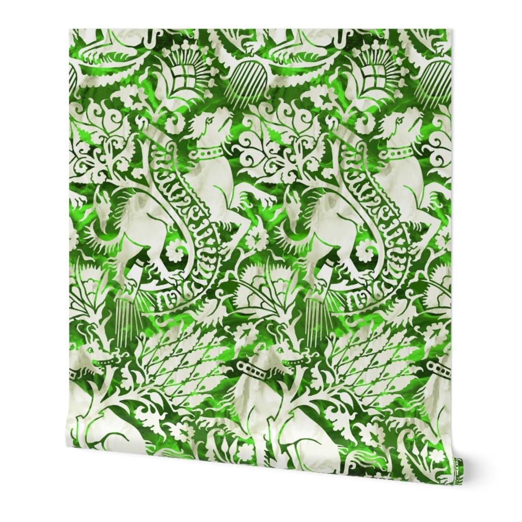 Renaissance Damask in Malachite