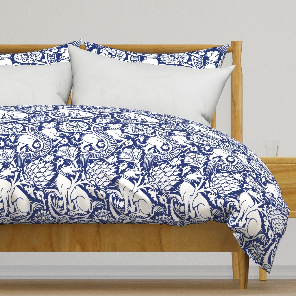 Renaissance Damask in Cobalt