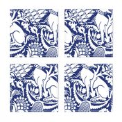 Renaissance Damask in Cobalt