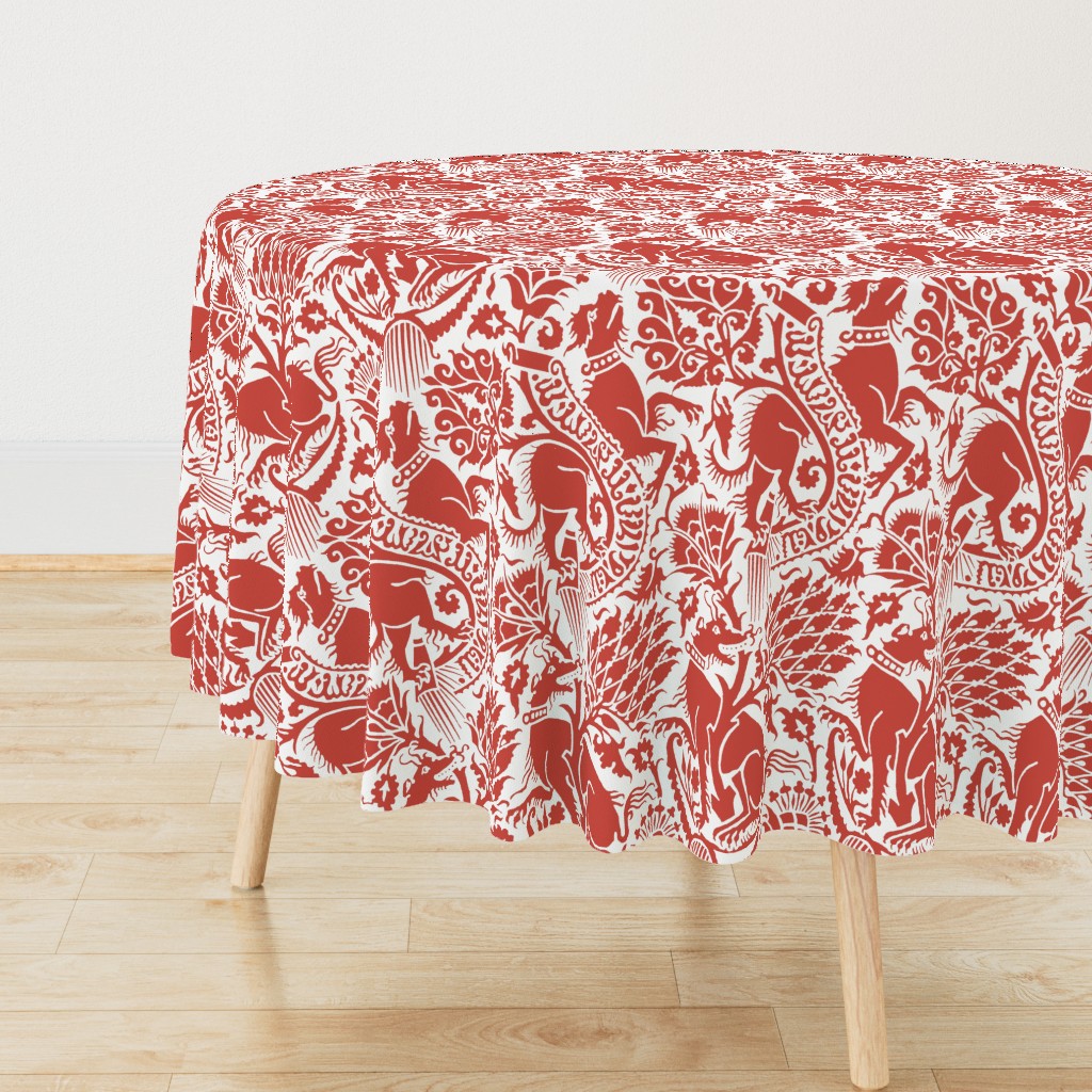 Renaissance Damask in Crimson