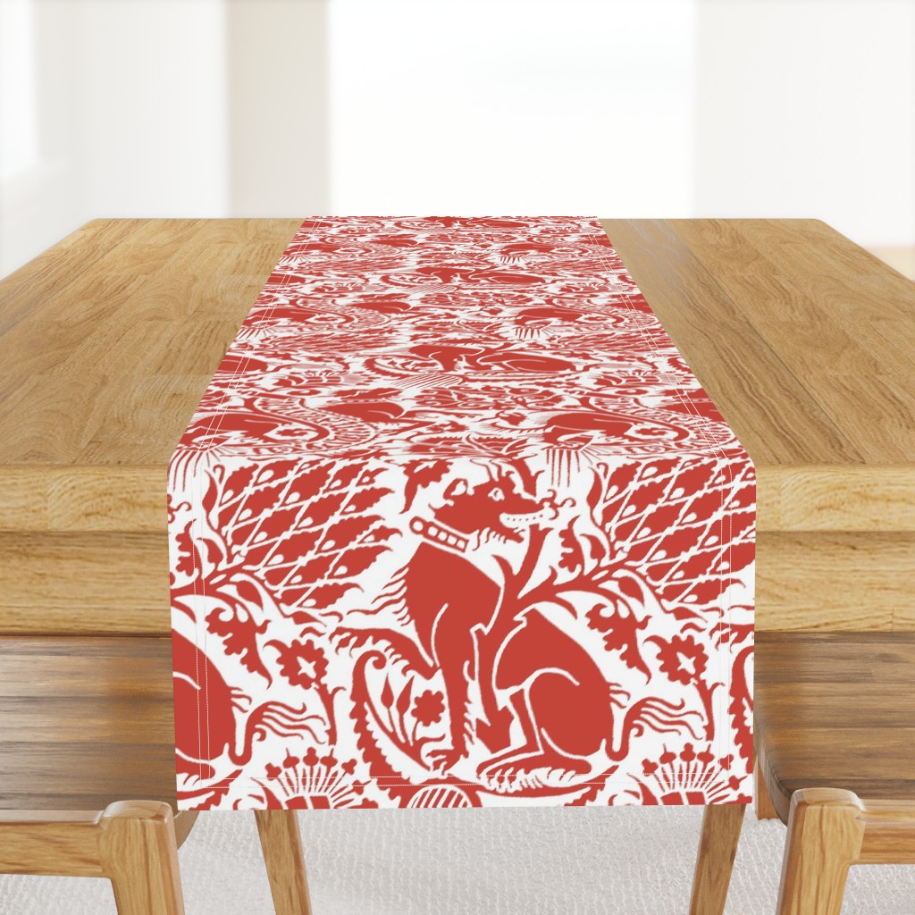 Renaissance Damask in Crimson