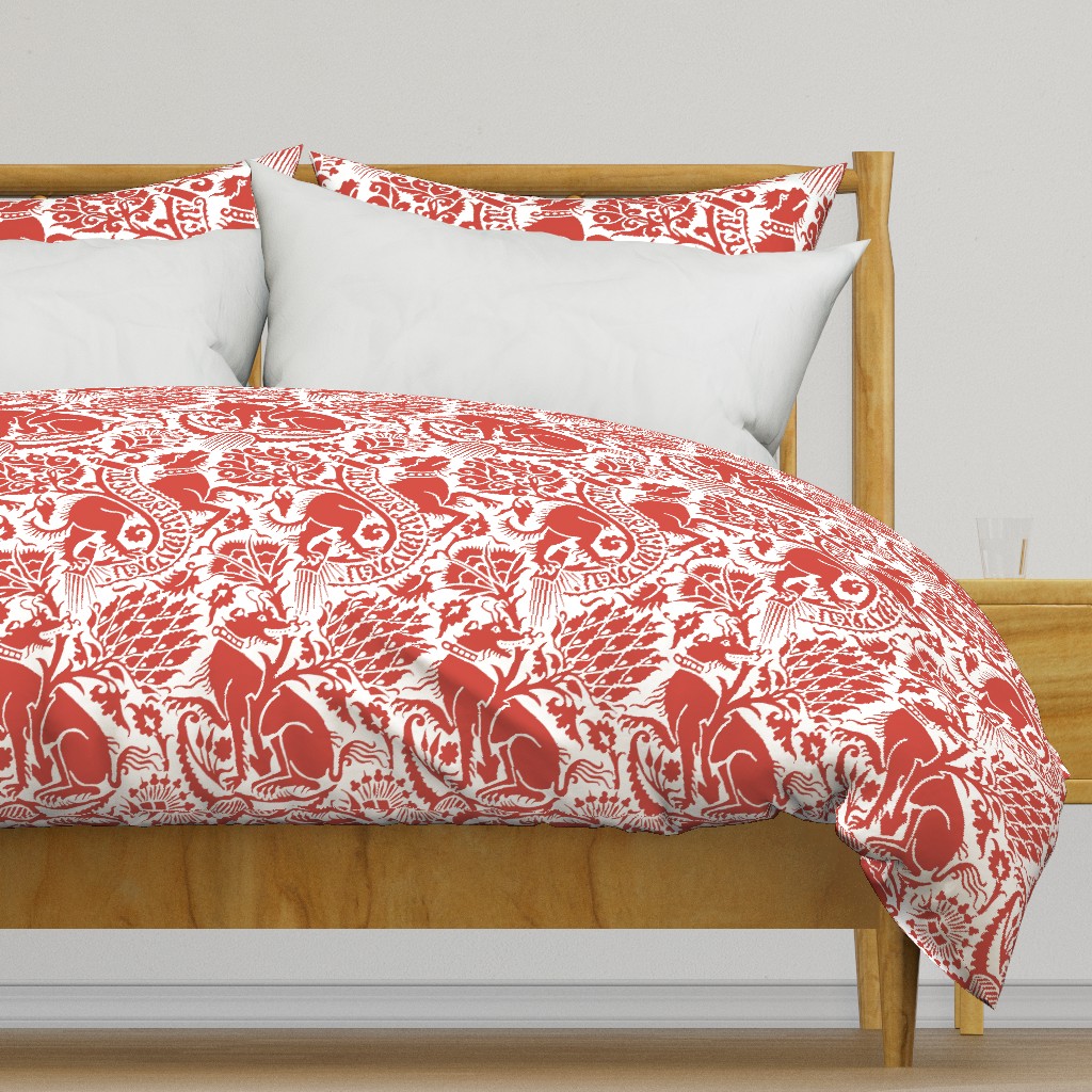 Renaissance Damask in Crimson