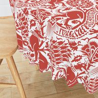 Renaissance Damask in Crimson