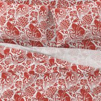 Renaissance Damask in Crimson