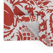 Renaissance Damask in Crimson