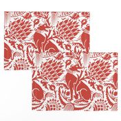 Renaissance Damask in Crimson