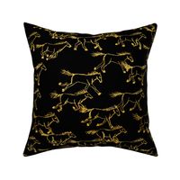 wild wild horses - gold on black