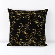 wild wild horses - gold on black