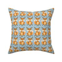 Foxes on Blue