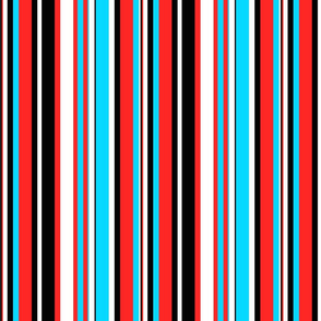 Stochastic Stripe in Lacquer and Turquoise - Perpendicular