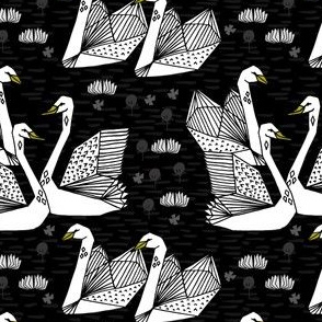 swan // swans geo origami geometric swan bird elegant 