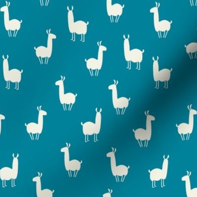 Llamas small dark turquoise