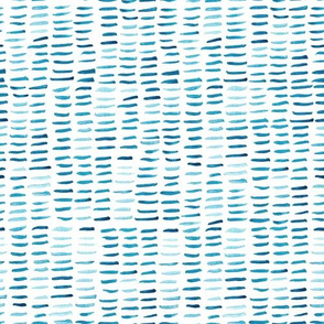 watercolor floating dashes - blue