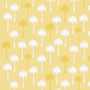 Yellow & White Palm Trees on Yellow