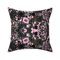 This Is Halloween! Haunted House Damask ~ Pale Pink  ~ Rotated