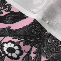 This Is Halloween! Haunted House Damask ~ Pale Pink  ~ Rotated