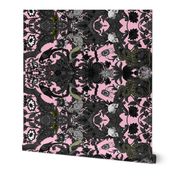 This Is Halloween! Haunted House Damask ~ Pale Pink  ~ Rotated