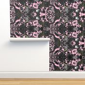 This Is Halloween! Haunted House Damask ~ Pale Pink  ~ Rotated