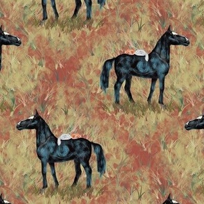 Black Horse and Kitties