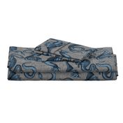 Draco ~  Dastardly Blue on Steel Linen Luxe 