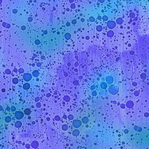 ink splatter in aqua and periwinkle