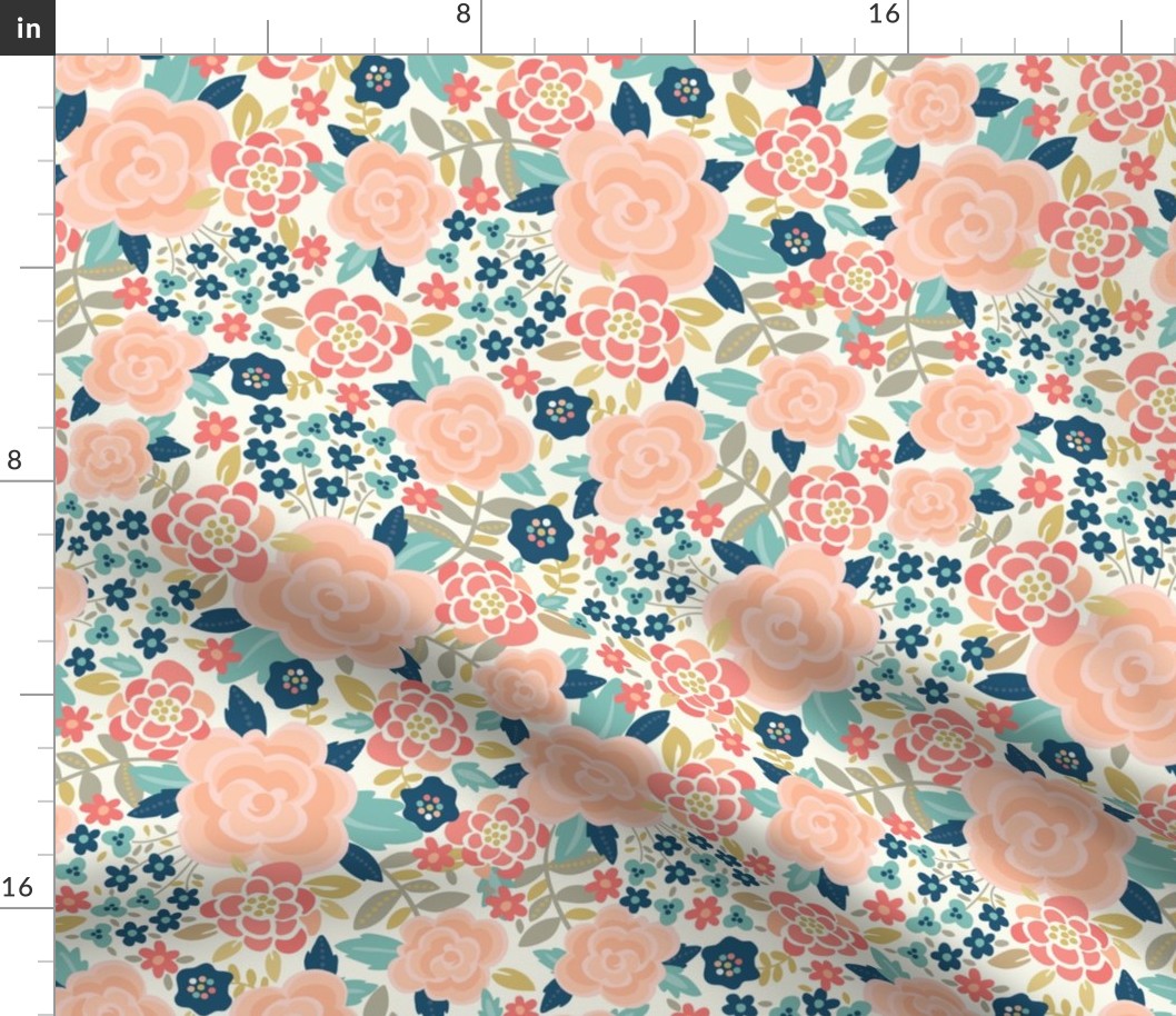 Pretty Floral Fabric | Spoonflower
