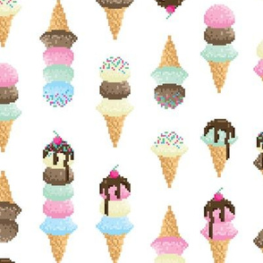 Pixel Ice Cream - White