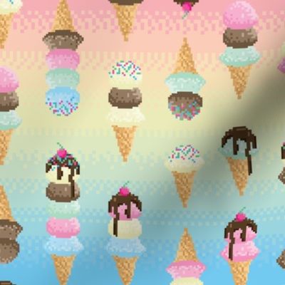 Pixel Ice Cream - Rainbow