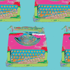 Jack Kerouac's Typewriter, Aqua background