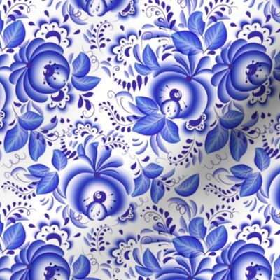 Blue floral pattern