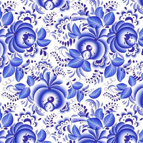 Blue floral pattern